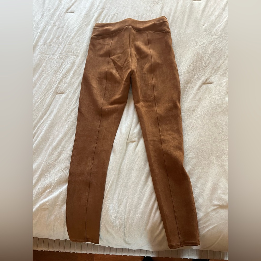 SPANX Faux Suede Women's Tan Pants - Picture 2 of 4